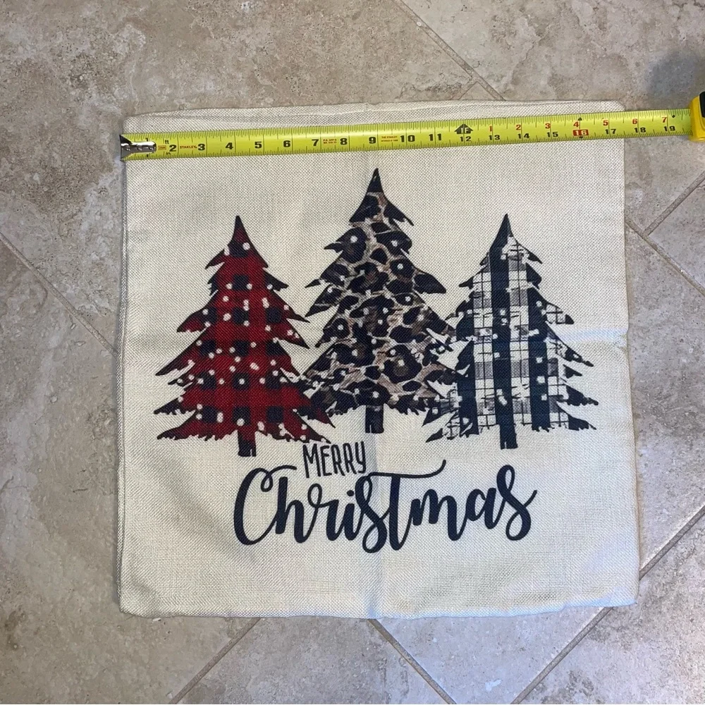 Festive Christmas Tree Pillow Cover